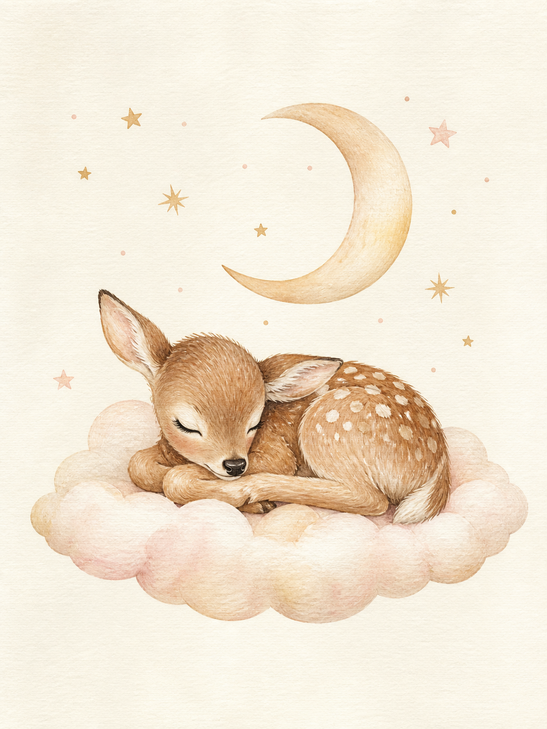 Sweet Dreams Nursery Stretched Canvas Wall Art – printed artwork featured image
