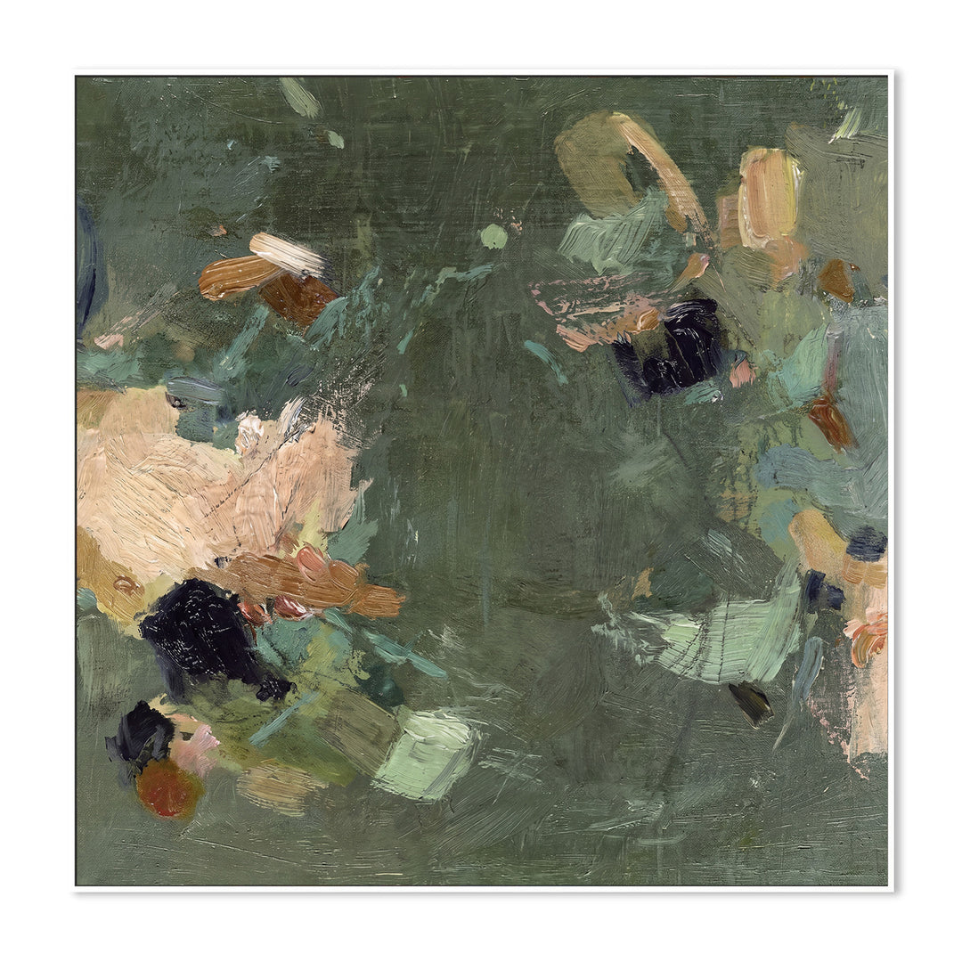 Sage Green Organic Abstract Canvas Wall Art – product view 6