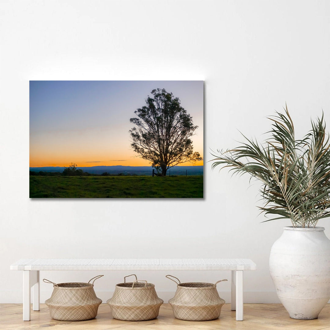Solitary Tree at Sunset Coastal Canvas Wall Art – product view 2