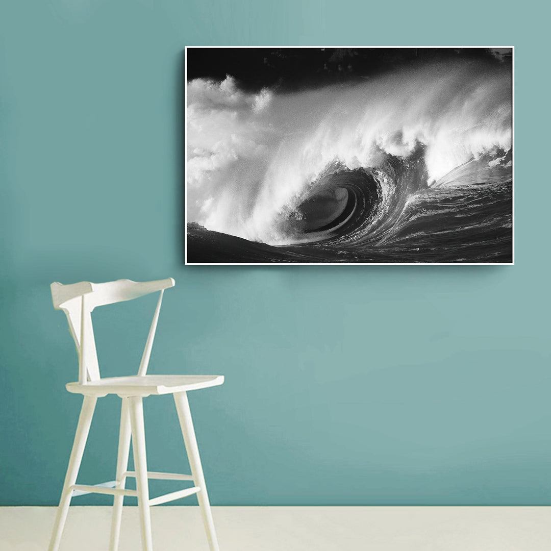 Black & White Crashing Wave Canvas Wall Art – product view 4