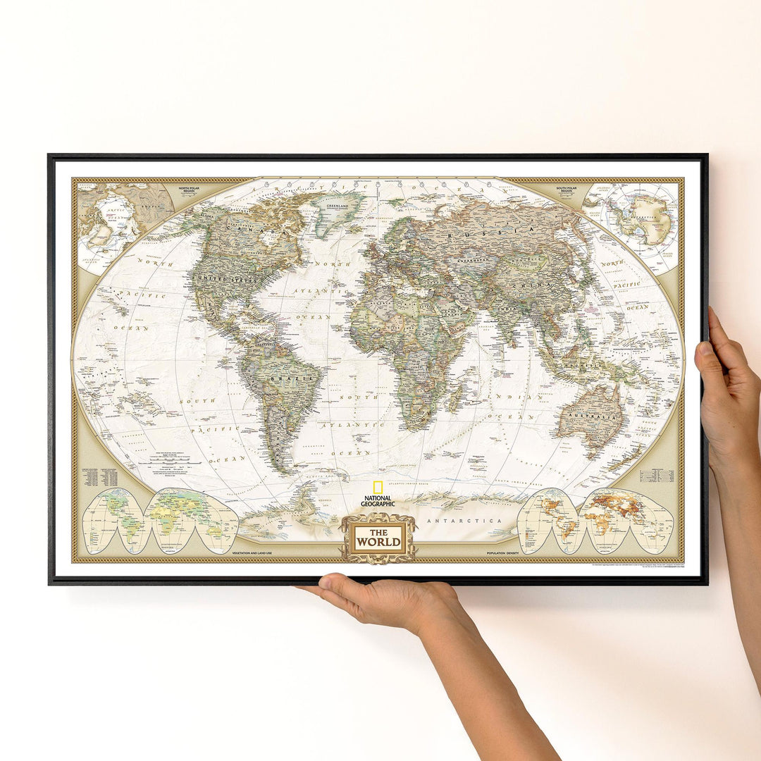 Antique Old World Map Canvas Wall Art – product view 2