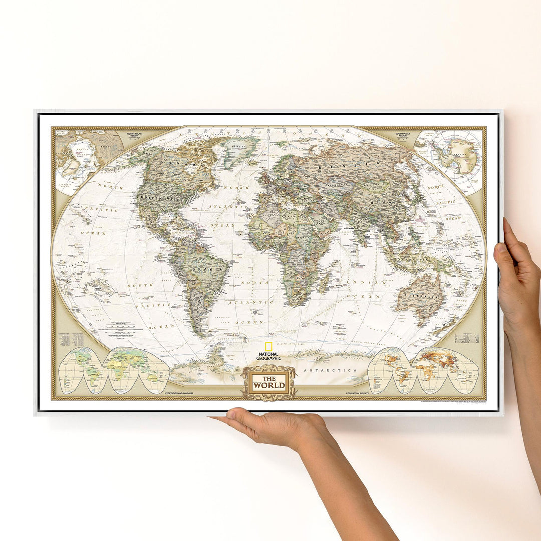 Antique Old World Map Canvas Wall Art – product view 3