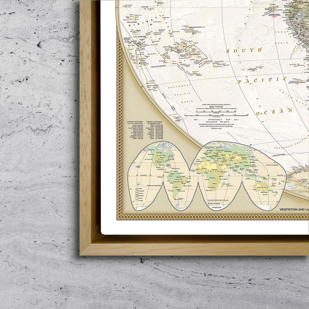 Antique Old World Map Canvas Wall Art – product view 5