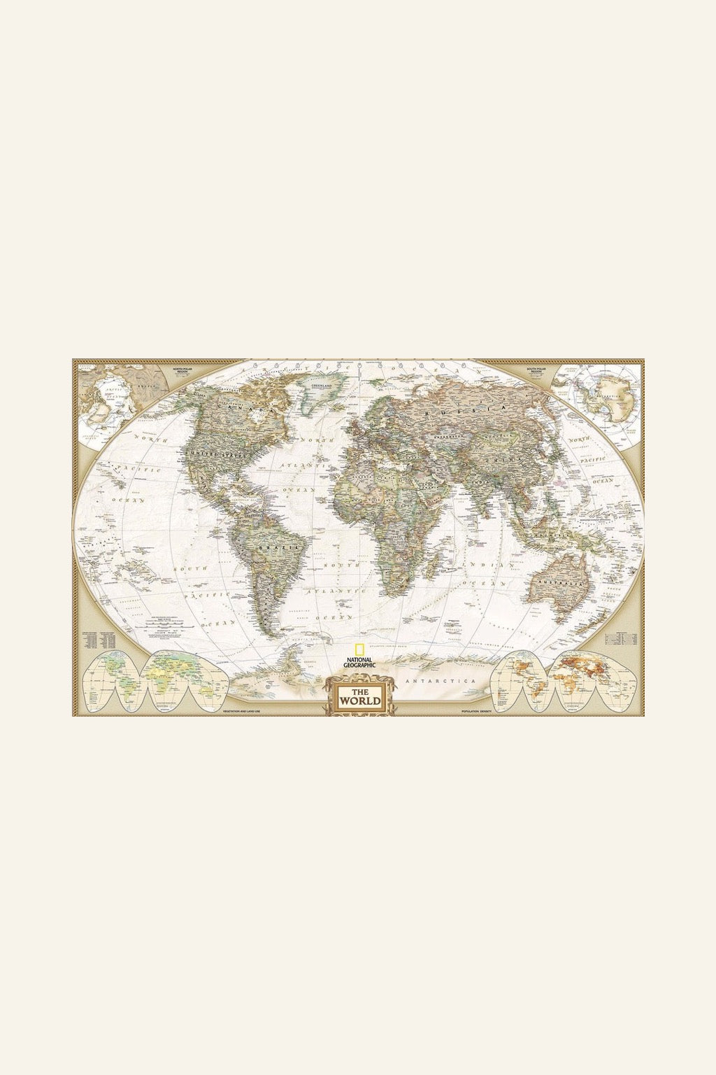 Antique old world map canvas wall art