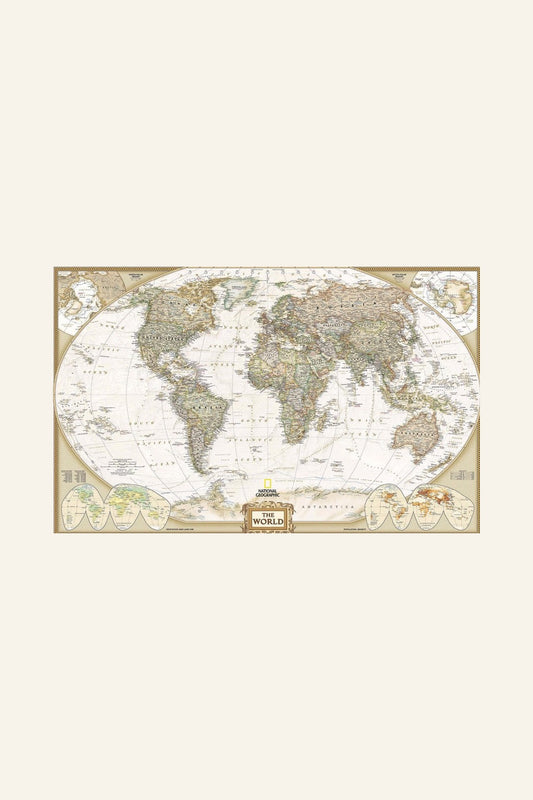 Antique old world map canvas wall art