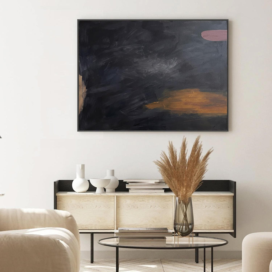 Midnight Horizon Contemporary Canvas Wall Art – product view 2
