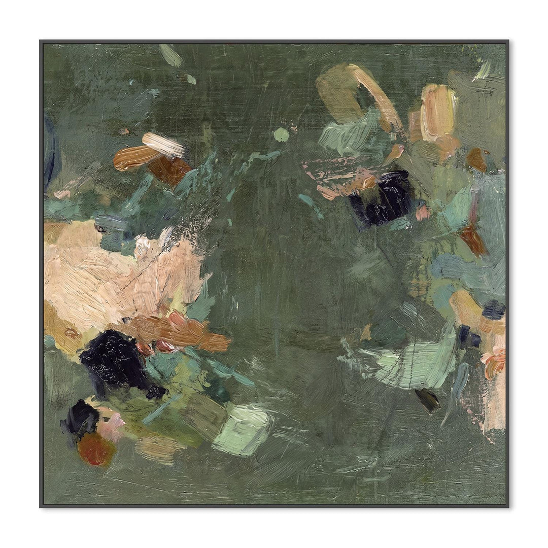 Organic Sage Green Abstract Canvas Wall Art – product view 4