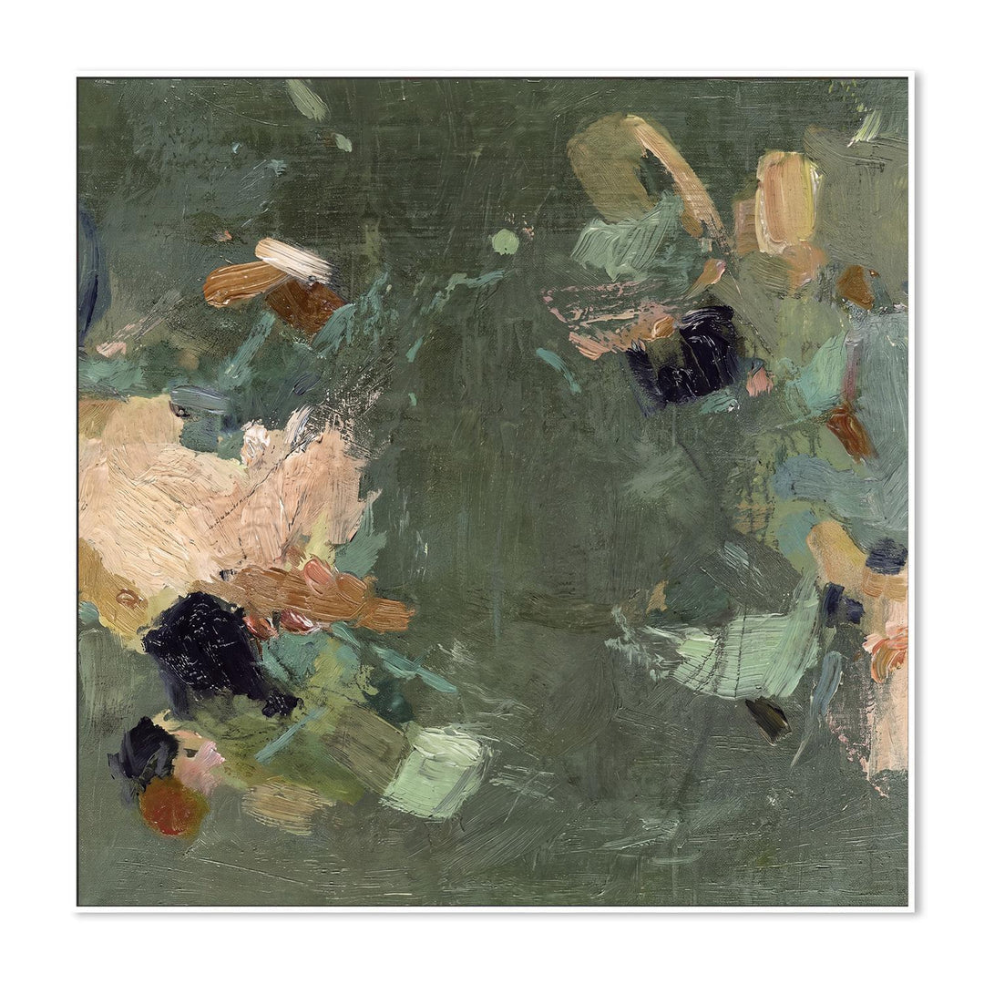 Organic Sage Green Abstract Canvas Wall Art – product view 5