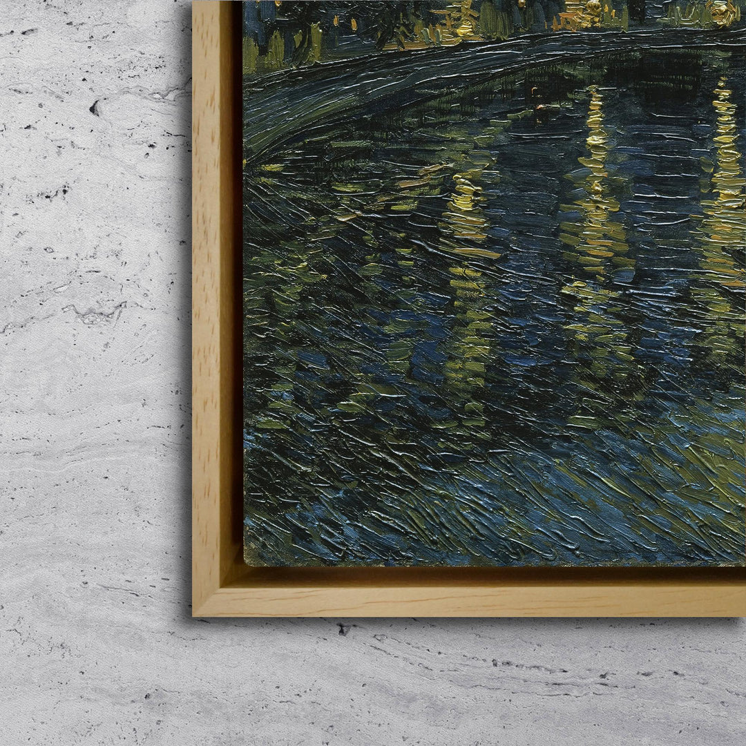 Van Gogh Starry Night Canvas Wall Art – Blue Swirl Sky – product view 5
