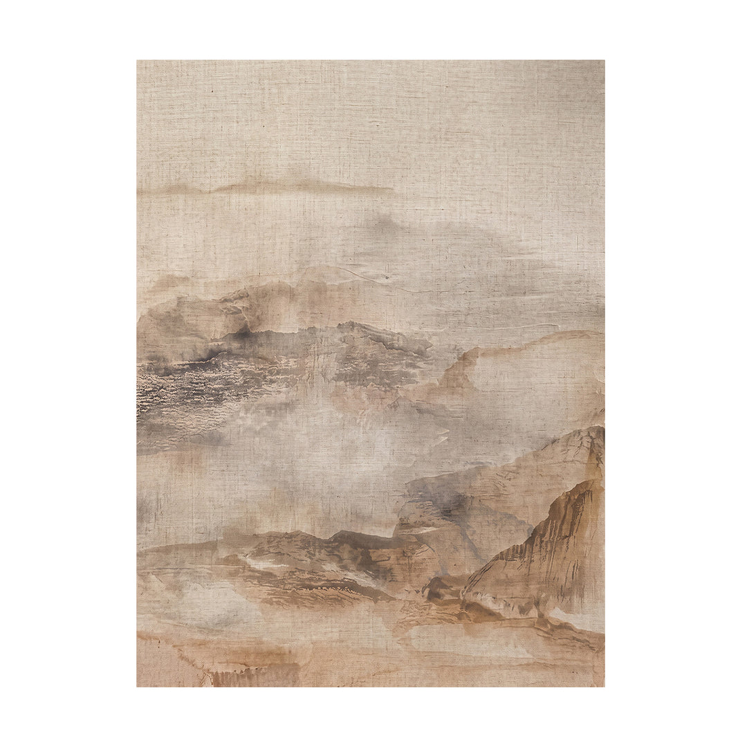 Soft Neutral Mountain Landscape Canvas Wall Art – product view 7