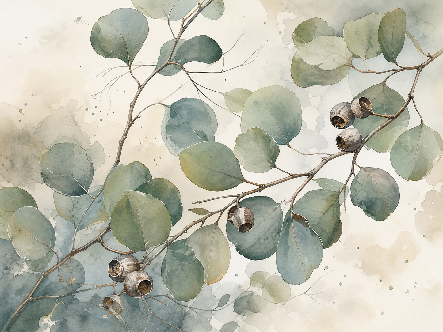 Eucalyptus Stillness Botanical Canvas Wall Art – artwork